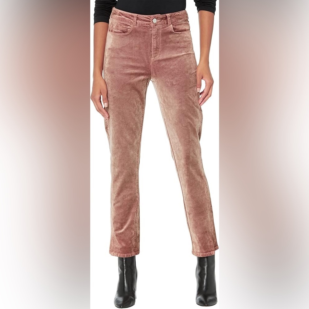 New Paige SZ 33 Women's Cindy Twisted Seam Slit High Rise Straight Legs Ankle